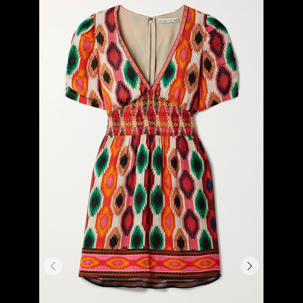 Alice + Olivia Tatiana Puff Sleeve Dress